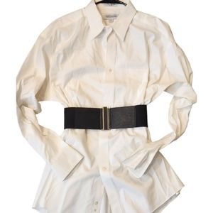 Thick black and gold elastic stretch belt XS 60cm